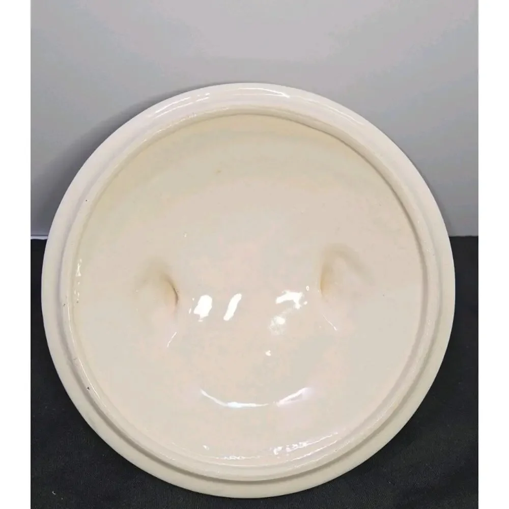 Vintage Pfaltzgraff Vickie Hanson Spectrum 3 Qt Round Covered Casserole Dish Lid